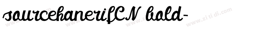 sourcehanerifCN bold字体转换